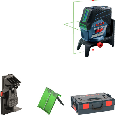 Krovo-bodov laser Bosch GCL 2-50 CG + RM 2 + svorka, L-Boxx, solo