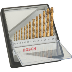 Vrtky do kovu Bosch Robust Line HSS-TiN 135, 13-dielna sprava
