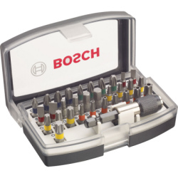 Skrutkovacie hroty Bosch, 32-dielna sprava s farebnm oznaenm