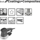 Brsne listy F355 Bosch Best for Coatings and Composites 8 o., pr. 125 mm, P 80, 5 ks