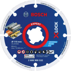 Diamantov kot Bosch EXPERT X-LOCK Diamond Metal Wheel 115 mm