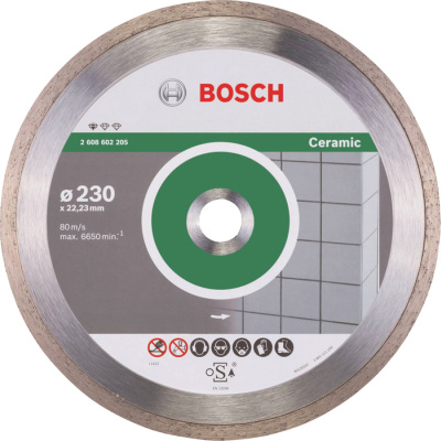 Diamantov kot 230 mm, Bosch Standard for Ceramic, otvor 22,23 mm
