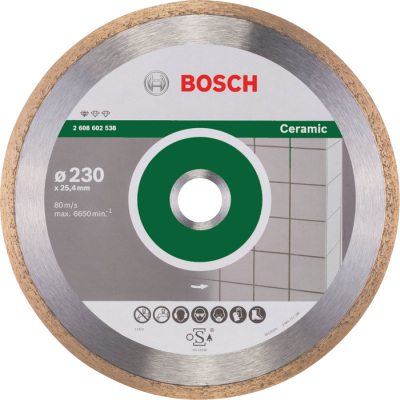 Diamantov kot 230 mm, Bosch Standard for Ceramic, otvor 25,4 mm