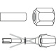 Klietinov upnacie puzdro Bosch, pr. 6 mm, rka 19 mm
