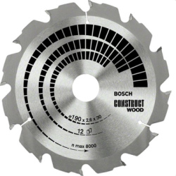 Plov kot Bosch Construct Wood, pr. 160 mm, 12 zubov