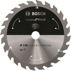 Plov kot Bosch Standard for Wood, 136 mm, otvor 15,875 mm
