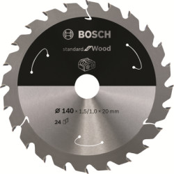 Plov kot Bosch Standard for Wood, 140 mm, otvor 20 mm, 24 zubov