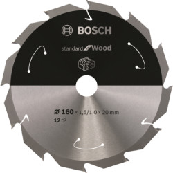 Plov kot Bosch Standard for Wood, 160 mm, 12 zubov