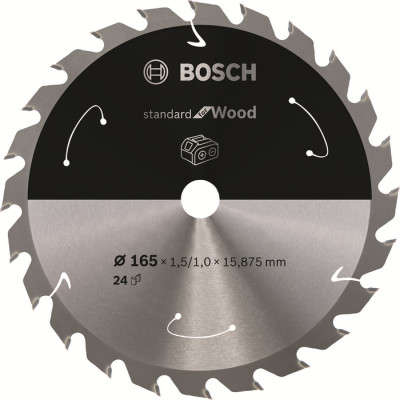 Plov kot Bosch Standard for Wood, 165 mm, otvor 15,875 mm, 24 zubov
