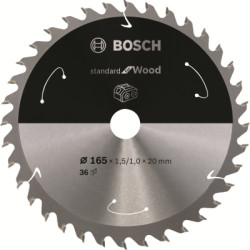 Plov kot Bosch Standard for Wood, 165 mm, otvor 20 mm, 36 zubov