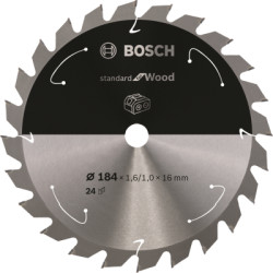 Plov kot Bosch Standard for Wood, 184 mm, 24 zubov