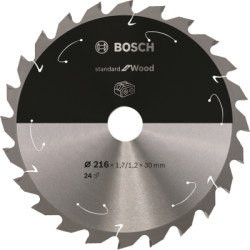 Plov kot Bosch Standard for Wood, 216 mm, 24 zubov w1 5 stupov