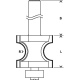 Polobl frza Bosch s vodiacim loiskom, R 6 mm