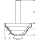 Profilov frza Bosch D s vodiacim loiskom, R 6,3 mm