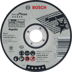 Rezac kot Bosch Best for Inox Rapido rovn, pr. 115 mm, hrbka 1 mm