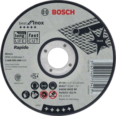 Rezac kot Bosch Best for Inox Rapido s prielisom, pr. 230 mm
