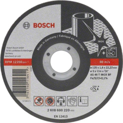 Rezac kot Bosch Best for Inox Rapido Long Life rovn, pr. 125 mm