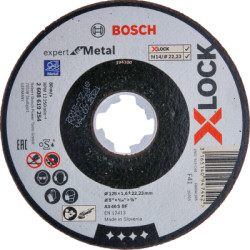Rezac kot Bosch X-LOCK Expert for Metal, hr. 1,6 mm, pr. 125 mm