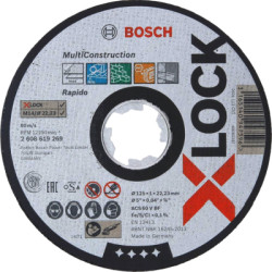 Rezac kot Bosch X-LOCK Multi Material, hr. 1,6 mm, pr. 125 mm