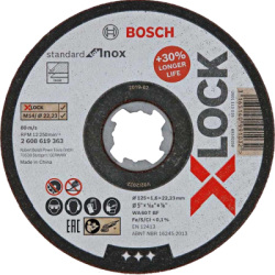 Rezací kotúč Bosch X-LOCK Standard for Inox, hr. 1.6 mm, pr. 125 mm