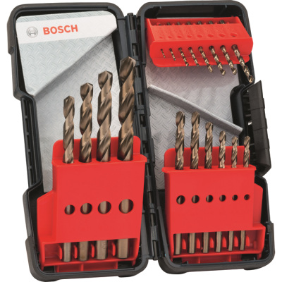 Vrtky do kovu Bosch HSS-Co, 18-dielna sprava Toughbox