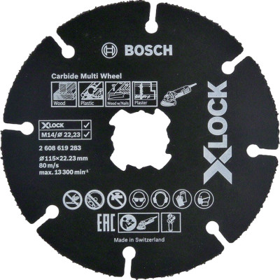 Viacelov kot Bosch X-LOCK Carbide Multi Wheel, pr. 115 mm