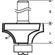 Zaobovacia frza Bosch s vodiacim loiskom, R 15 mm
